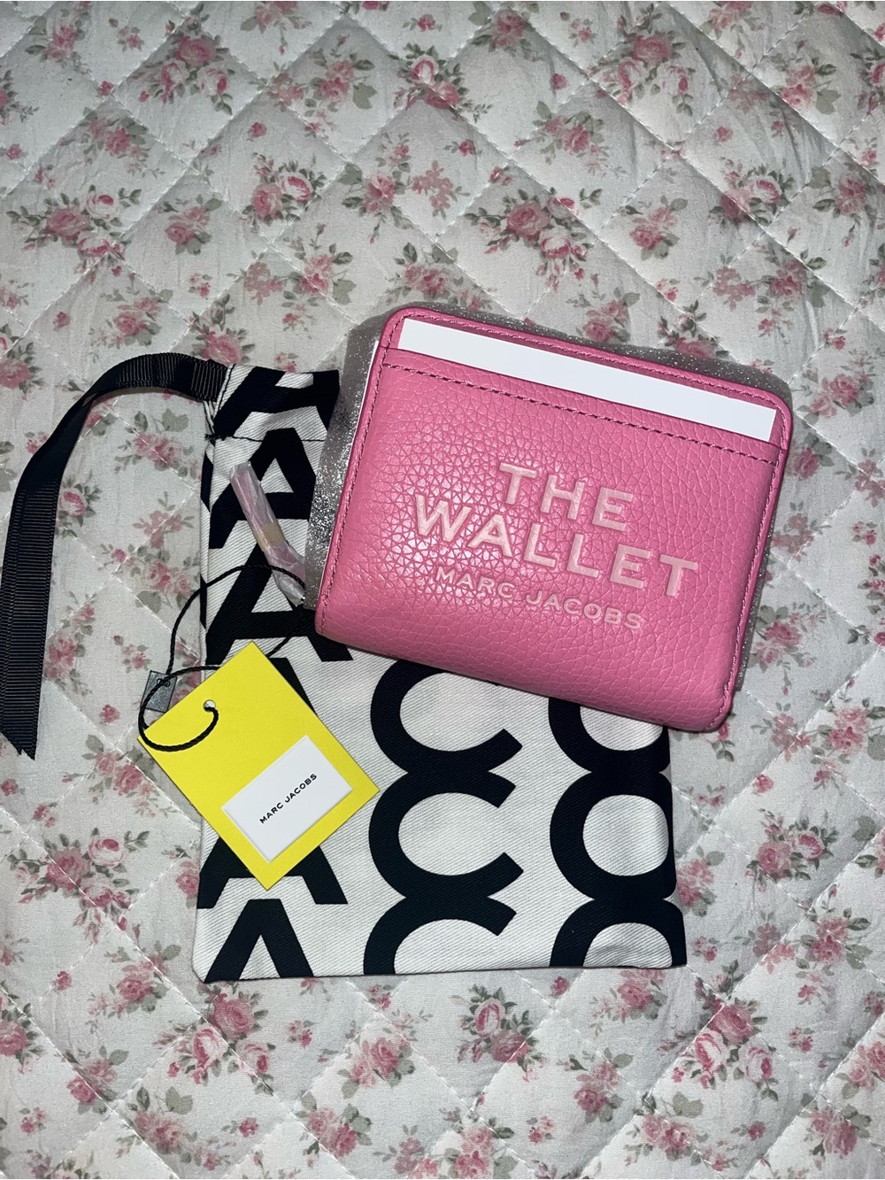 Marc Jacob’s Mini Compact Leather Wallet Petal Pink